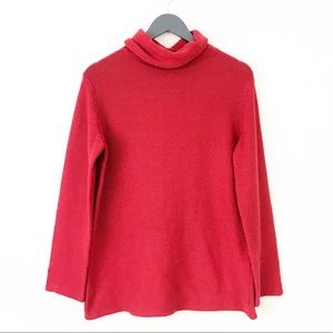 NORDSTROM Vintage Red Cashmere Turtleneck Sweater